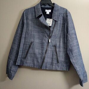 NWT Liz Claiborne Side Zipper Jacket Size Large